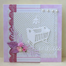 Baby bed Metal Cutting Dies For Scrapbooking Paper Craft Baby Shower Decor ES
