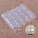 100Pcs 26mm Clear Round Coin Cases Capsules Container Holder Box Storage Plastic