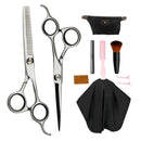 Hairdressing Barber Scissors Hair Cutting Capes Cloth Shears Set Kit Black