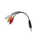 28cm 3.5mm jack av male to 3rca female audio video cable cord  stereo adapter SP