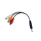 28cm 3.5mm jack av male to 3rca female audio video cable cord  stereo adapter SP