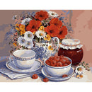 Vase Flower DIY Painting By Numbers Kit Canvas Oil Wall Art Home Decor Gift
