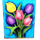 Tulips Easter Plaque Hanging Board Wall Art for Easter Day Home Supplies