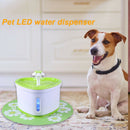 2L USB LED Pet Auto Water Dispenser Mat Dog Cat Drinking Bowl Pad (Green) A