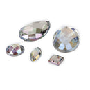 50pcs Clear Crystal Waterddrop Buttons For Clothes Bags Sewing Craft Decor
