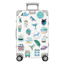 100Pcs Grils' Blue Graffiti Animal Cartoon Computer Stickers Luggage Car Decals