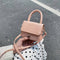 Women Leather Mini Shoulder Handbags Flap Messenger Crossbody Bags (Pink) A
