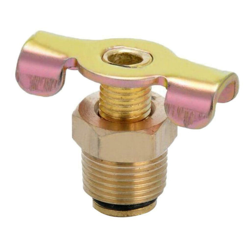 3/8" NPT Brass Drain Valve Air Compressor Tank Petcock Water Drain Valve 30x24mm
