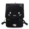 fashion Cute Cat Embroidery Canvas Student bag Cartoons Women Backpack Leis U7I8