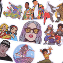 48Pcs/bag hip hop punk music band stickers DIY suitcase laptop car stickers