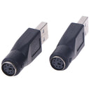 2x PS/2 Male to USB Female Port Adapter Converter for x Keyboard Mouse Mice Pg