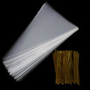 50pcs clear cone shape cellophane bags candy sugar popcorn flower gift bags  OZ