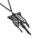 Fashion Punk Rock Horror Body Skeleton Pendant Skeleton Pendant Necklace J5E7
