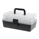 Waterproof 2 Trays Cantilever Fishing Tackle Box Fishing Storage Case Clear