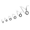 12Pcs Double Leg  Free Stainless Steel Frame Fishing Rod Guides Rings