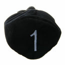 Set of 3 Black Long Neck Golf Club Head Covers Headcover Protect 1 3 5 D1O6