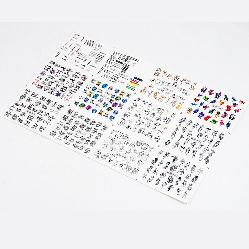Abstract Art Design Mixed DIY Nail Art Water Transfer Stickers Decals Manicure