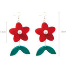 Fashion Women'S Pendant Earrings Japanese And Korean Girls Sweet Acrylic Fl
