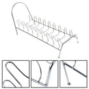1X(Plate Organizer 7 Slots Chrome Plated Dish Racks Countertop Drying Stand