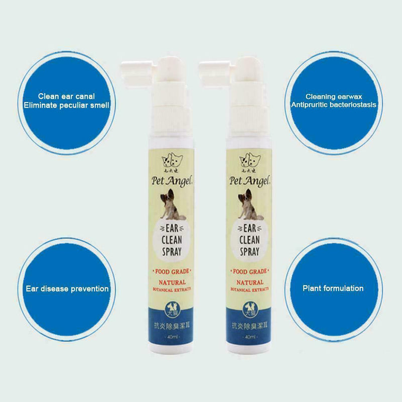 Cat Dog Ear Cleaner Pet Ear Drops Liquid For Infections Mites Control Yeast L2A7