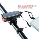 Cycling Solar Power Led Light Waterproof Usb Rechargeable Bike Front Headli L2K5