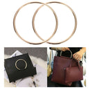 2Pcs Metal Bag Handles 1 Pair - 10cm - Bag Making Crafts Golden D-Ring