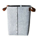 Felt Storage Basket with Open Buttons Dirty Clothes Laundry Basket Foldable