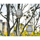 Hollow Out Hanging Solar Lantern LED Table Lamp Outdoor Solar with Handle