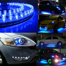 Blue 24cm 24LED PVC Flexible LED Strip Light Waterproof for Car MotorcycleBX