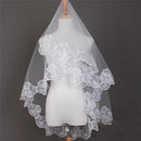 White Ivory Cathedral Length Lace Edge Bride Wedding Bridal Long  150CM B Gw
