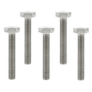 5 PCS / M10*60 Titanium Alloy Hex Head Cap Screw Bolt, Full Thread, Rustless