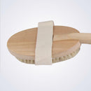 Natural Wood Bath Shower Body Back Brush Bristles SPA Long Handle Scrub Massager