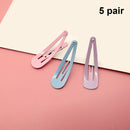 Girls Mini Metal Princess Side Hair Clip Candy Color