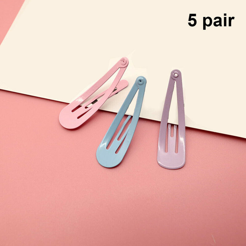 Girls Mini Metal Princess Side Hair Clip Candy Color