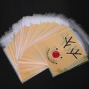 5X(Elk Self Adhesive Christmas Cookie Cellophane Gift Treat Candy Bags Pac U3N4)