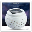 LED Ceramic Stone Solar Powered Light Table Garden Outdoor Lamp Ceramics
