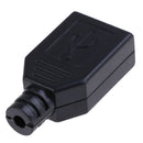 10Pcs Female 4-Pin Type A Plug USB Adapter DIY with Plastic Cover USB Connec lj