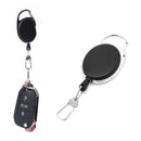 Retractable Reel Key Chain Pull Key ID Card Badge Tag Clip Holder Buckle Style