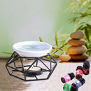 Geometry Small Tealight Candle Holders Tabletop Aritist Craft Black Metal W