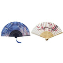 Hand Held Silk Folding Fans with Bamboo Frame, Cherry Blossom and ButterflieL4V6
