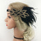 Handmade Feather Headband - Flapper Feather Headpiece - 1920s Beaded Headband