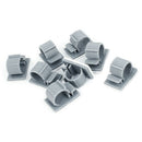 10 pieces Gray plastic self-adhesive Wire rope Cable clip Gripper clamps B3A8