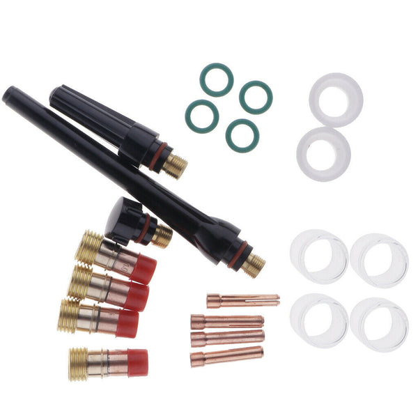 23pcs WeldingCity TIG Welding Accessory Kit Cup-Collet-Gas Lens-Gasket-Back Cap