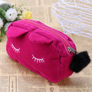 Cute Cosmetic Makeup Bag Case Handbag Travel Toiletry Organizer (Rose Red) A