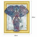 5D DIY Special Shaped Diamond Painting Elephant Embroidery Mosaic Craft Kit