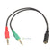 SN9F 5 x Stereo 3.5mm Jack 1 Female to 2 Male Headphone Mic Audio Splitter Cable