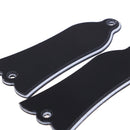 2Pcs black plastic bell style electric guitar truss rod cover 2 ply 3c