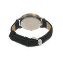 Ladies Music Symbol Pattern Leather Strap Wrist Watches black Q5F4