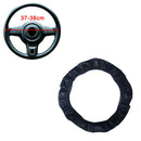 Auto Car Steering Wheel Cover Leather Breathable Anti-slip Black 38cm Accessory