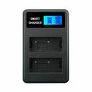 Np-W126 Usb Lcd Display Dual Port Battery Charger For Fujifilm Hs30Exr Hs33